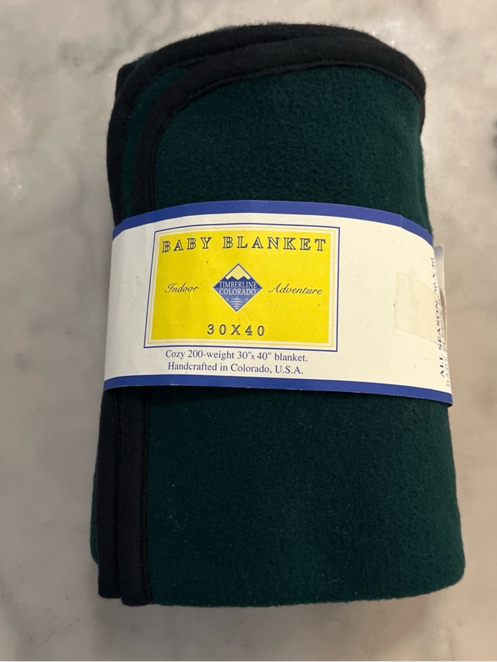 Timberline Colorado Green Baby Blanket - 30x40 Travel Blanket